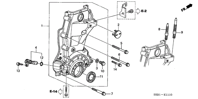 ENGINE/CHAIN CASE for 2003 Honda CIVIC HYBRID #1