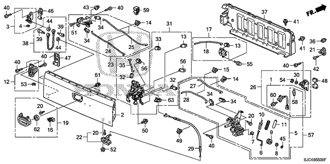 BODY / AIR CONDITIONING/TAILGATE for 2013 Honda RIDGELINE #1