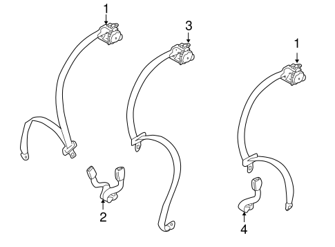 Outlander REAR SEAT BELTS