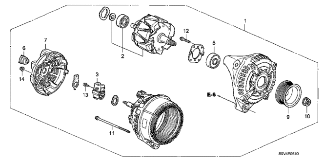 PILOT ALTERNATOR (DENSO) (-'04)
