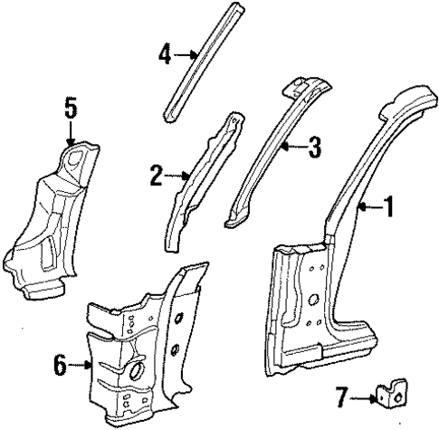 Crown Victoria HINGE PILLAR