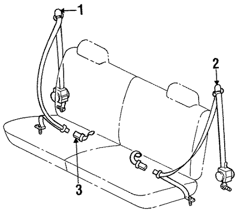 LX450 REAR SEAT BELTS 2
