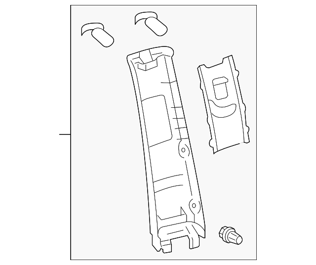 62412-08050-B0 UPR CTR PLR TRIM, LEFT