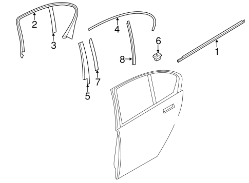 ActiveHybrid 7 EXTERIOR TRIM - REAR DOOR 2