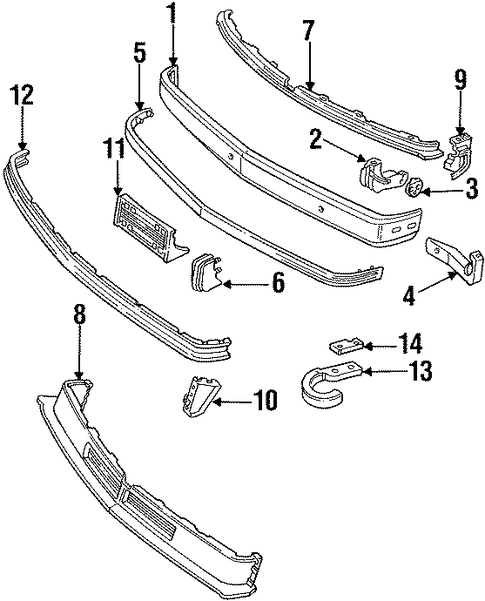 C2500 BUMPER & COMPONENTS - FRONT