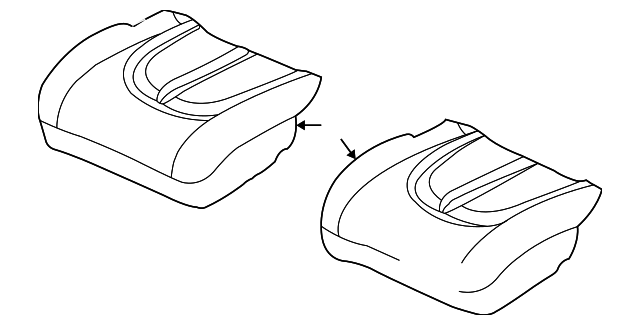 XB731DVAA Деталь CUSHION COVER, LEFT