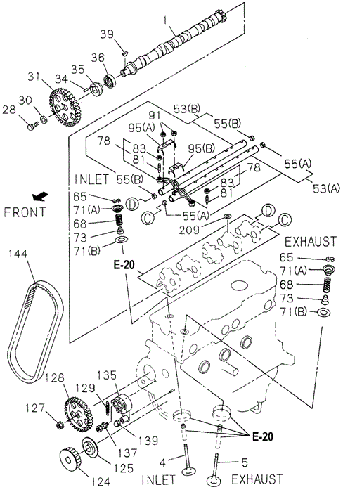 ENGINE/CAMSHAFT - VALVE (DX) for 1996 Honda PASSPORT #1