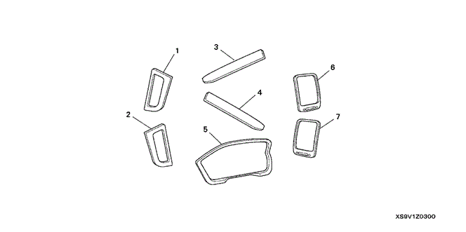 ACCESSORIES/DASH TRIM PANEL (WOOD) (1) for 2005 Honda PILOT #1