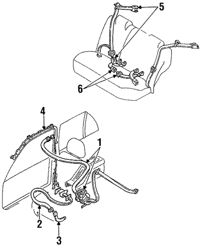 Escort FRONT SEAT BELTS