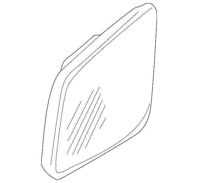92193899 Деталь MIRROR GLASS, LEFT