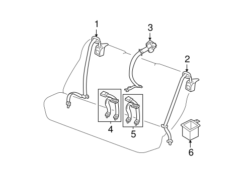 Elantra REAR SEAT BELTS