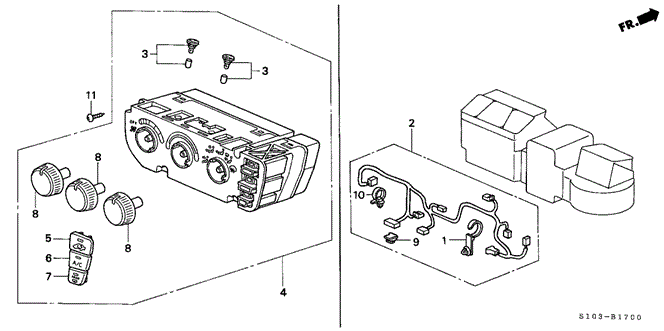 ELECTRICAL / EXHAUST / HEATER / FUEL/HEATER CONTROL for 2000 Honda CR-V #1