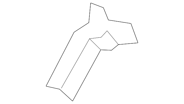 86577-C6000 MOLDING EXTN SUPPORT BRACKET, LEFT
