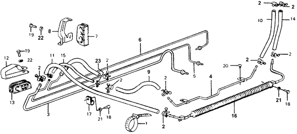 CHASSIS/P.S. HOSE (LX) for 1978 Honda ACCORD HATCHBACK #1