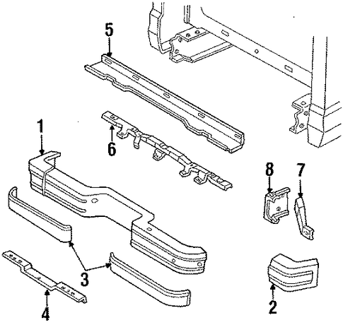 Bronco II BUMPER & COMPONENTS - REAR