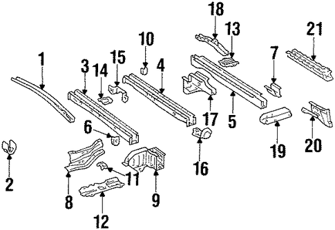 Previa REAR FLOOR & RAILS 2