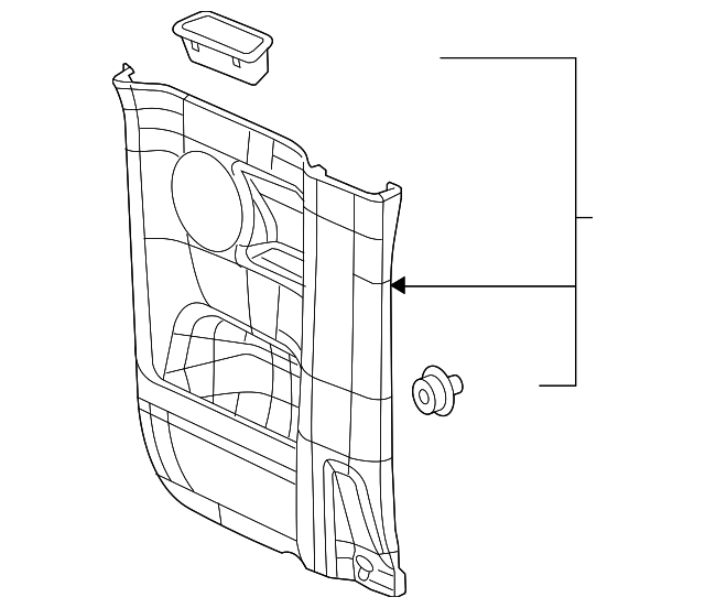 15256201 Деталь LOWER TRIM PANEL, LEFT