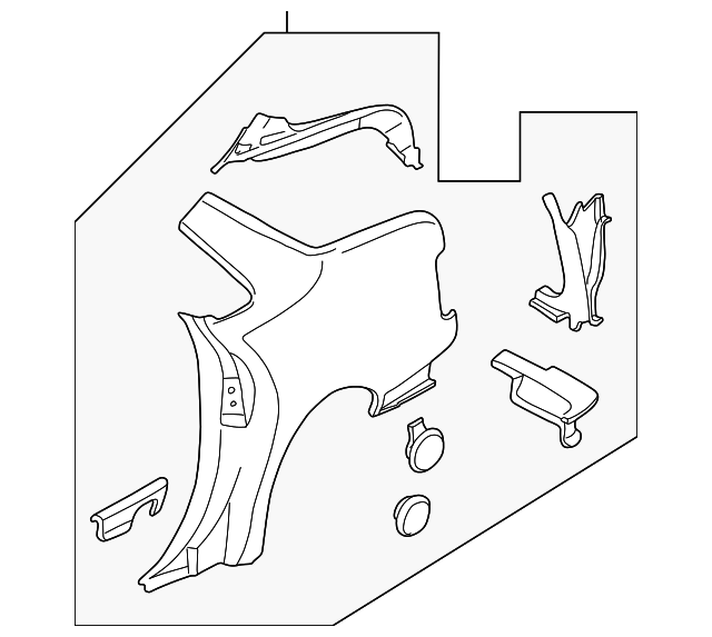 4D0-813-045-J Деталь QUARTER PANEL, LEFT