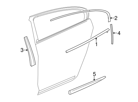LaCrosse EXTERIOR TRIM - REAR DOOR
