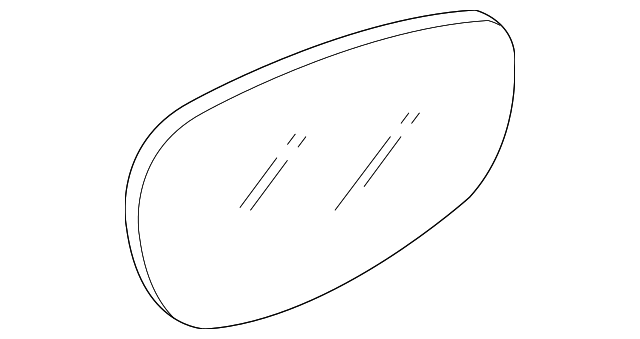CC43-69-1G7 MIRROR GLASS, LEFT