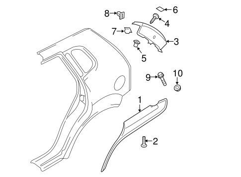 Sportage EXTERIOR TRIM - QUARTER PANEL