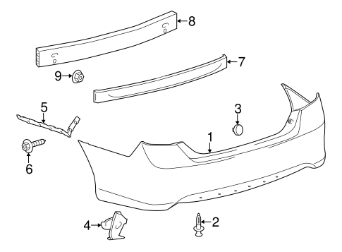 Camry BUMPER & COMPONENTS - REAR