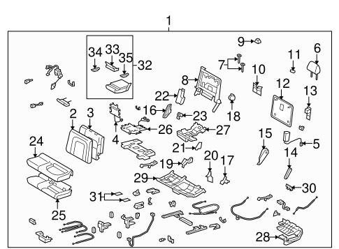 Land Cruiser REAR SEAT COMPONENTS 3