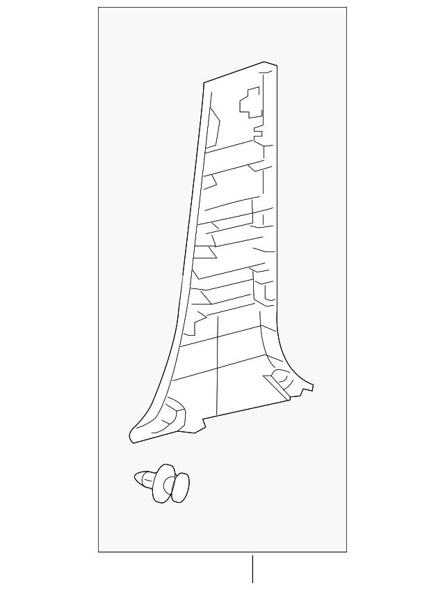 62413-52110-B0 Деталь LWR CTR PLR TRIM, RIGHT