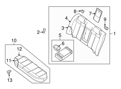 Altima REAR SEAT COMPONENTS