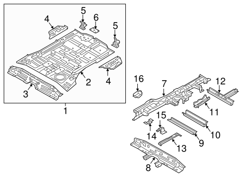 Santa Fe REAR FLOOR & RAILS