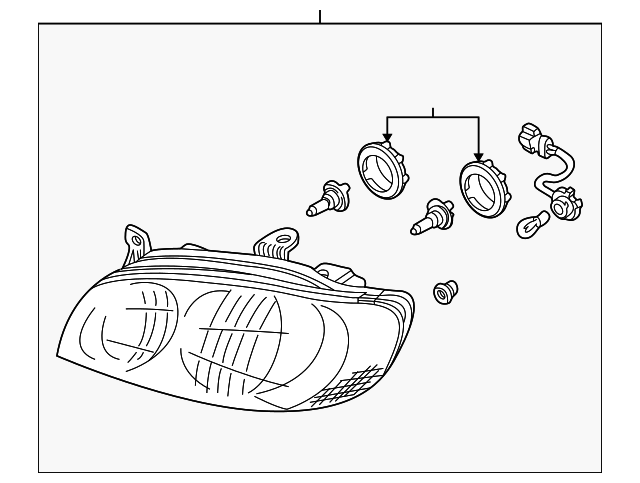 0K2NB-51040B Деталь HEADLAMP ASSY, LEFT