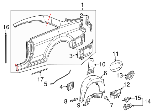 CL600 EXTERIOR TRIM - QUARTER PANEL