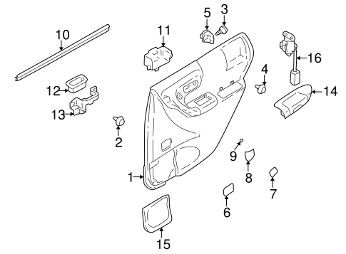 Forester INTERIOR TRIM - REAR DOOR