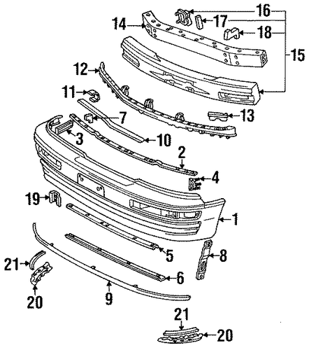 LS400 BUMPER & COMPONENTS - FRONT