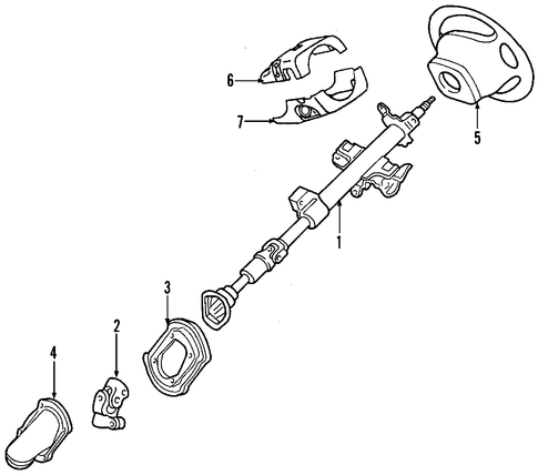 Tribute STEERING COLUMN