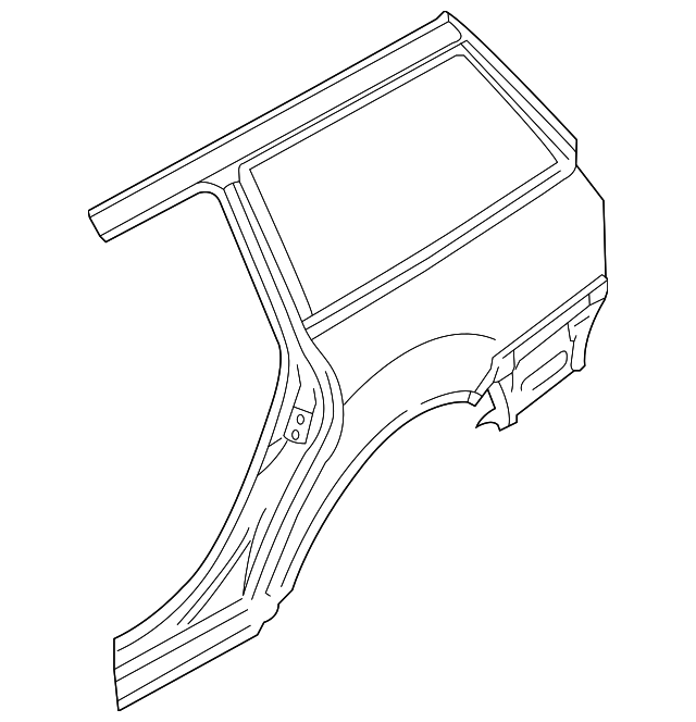 3B9-809-843-B Деталь QUARTER PANEL, LEFT