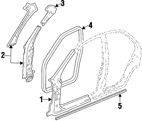 Catera HINGE PILLAR