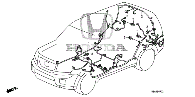 ELECTRICAL / EXHAUST / HEATER / FUEL/WIRE HARNESS (3) for 2013 Honda PILOT #1