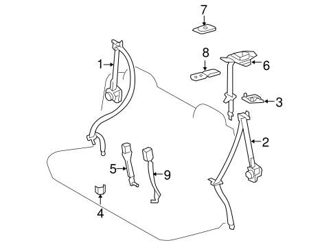 RAV4 SECOND ROW SEAT BELTS