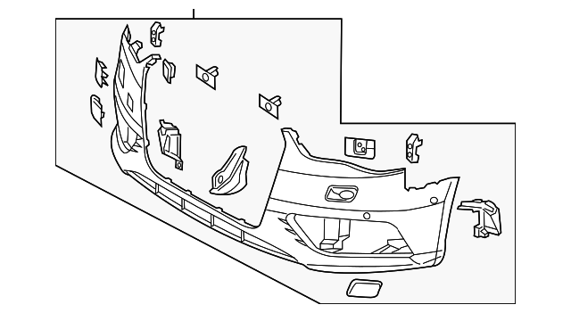 8V5-807-065-B-GRU BUMPER COVER