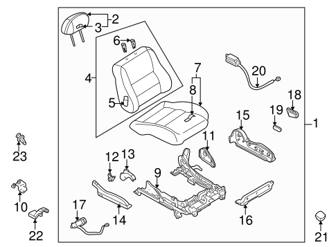 626 FRONT SEAT COMPONENTS 2