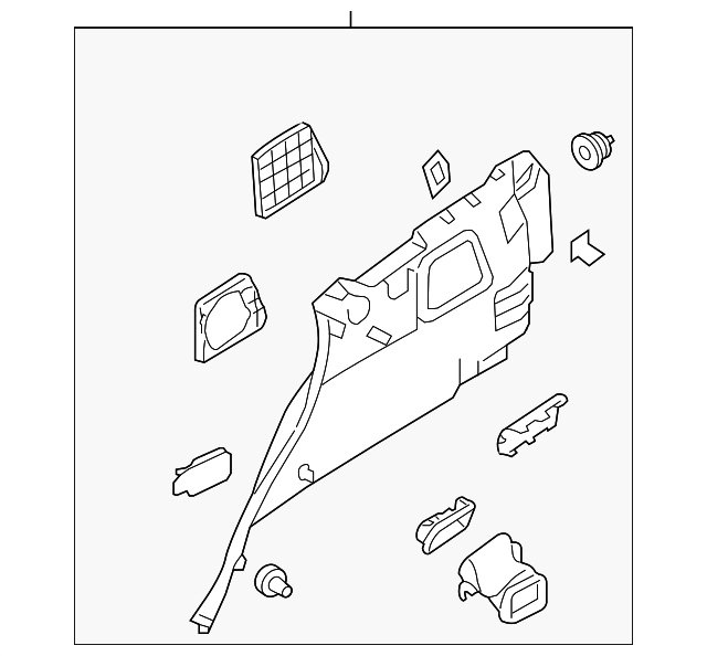 85730-2P211H9 Деталь LOWER QTR TRIM, LEFT