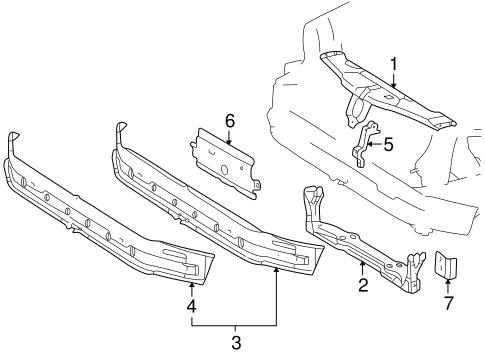 CLK320 RADIATOR SUPPORT
