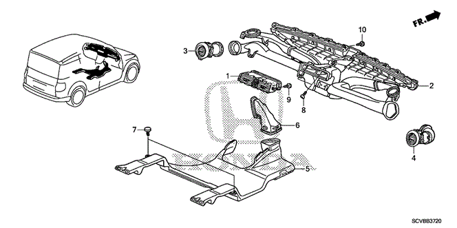 INTERIOR / BUMPER/DUCT for 2011 Honda ELEMENT #1