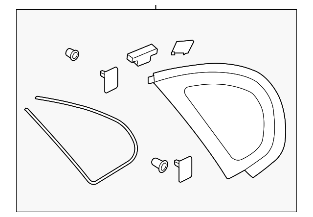 65222AG05B Деталь QTR GLASS, LEFT