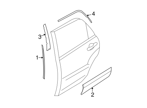 Sportage EXTERIOR TRIM - REAR DOOR