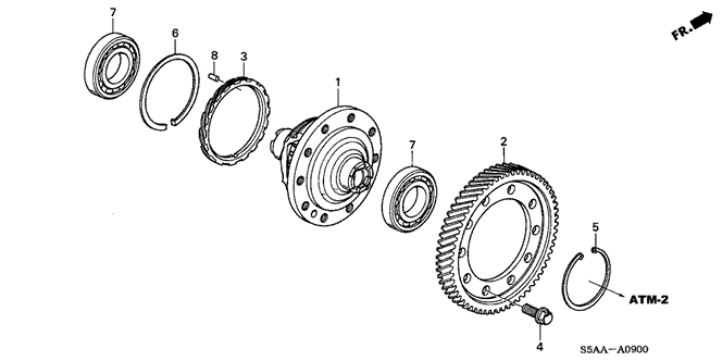 TRANSMISSION - AUTOMATIC/AT DIFFERENTIAL for 2004 Honda CIVIC SEDAN #1