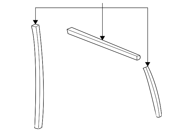 15785352 Деталь GLASS W'STRIP, LEFT