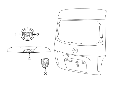 500 EXTERIOR TRIM - LIFT GATE