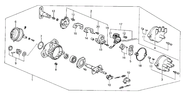 ENGINE/DISTRIBUTOR (HITACHI) for 1987 Honda CRX #1